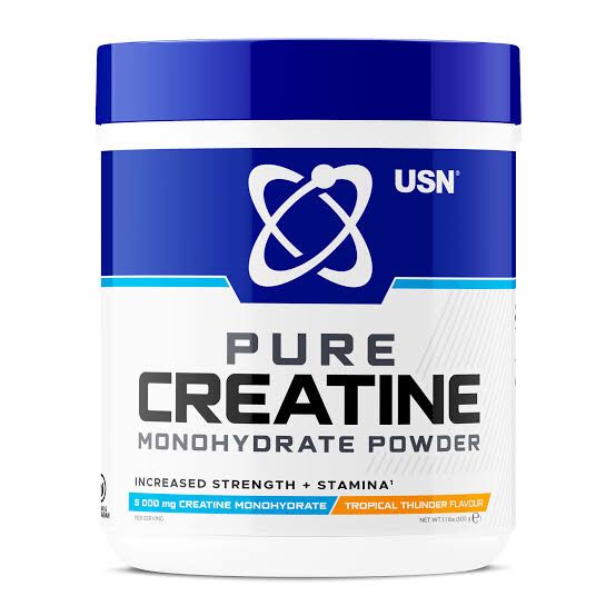 USN Pure Creatine Monohydrate Powder – Tropical Thunder Flavor – 5000mg – Boost Strength & Stamina