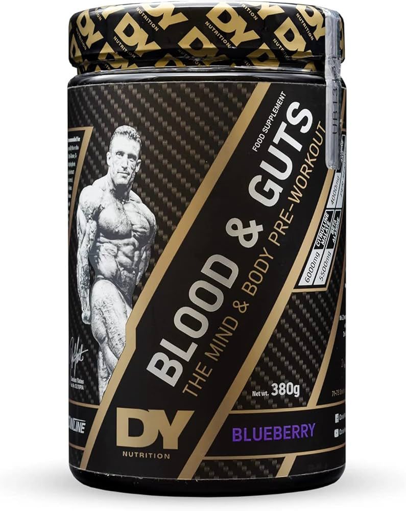 DY Nutrition Blood & Guts Pre-Workout – Blueberry (380g) | Extreme Energy & Focus Formula