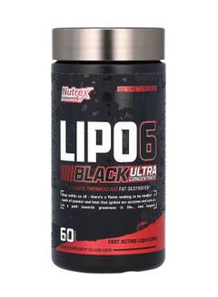 Lipo 6 Black Ultra Concentrate – Extreme Fat Burner – 60 Capsules