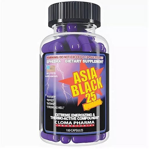 Asia Black 25 Fat Burner – Cloma Pharma – 100 Capsules