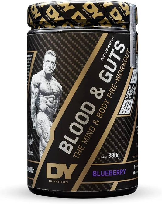 DY Nutrition Blood & Guts Pre-Workout – Blueberry (380g) | Extreme Energy & Focus Formula