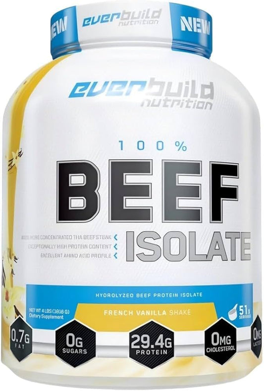 Everbuild 100% Beef Isolate Protein – French Vanilla – 4lbs
